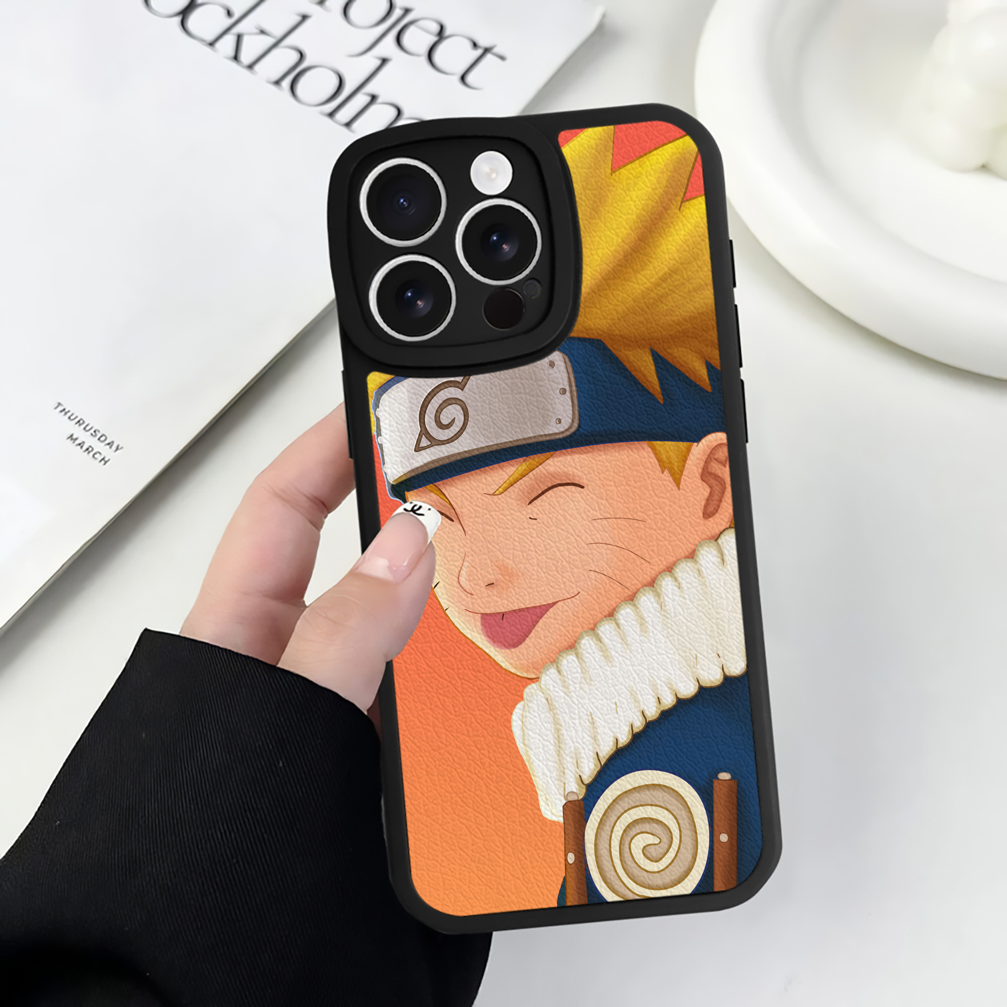 （画像用） NARUTO -ナルト- NARUTO -ナルト- 疾風伝 【iPhone 16シリーズ対応】シリコンスマホケース（レザー調） 材質：シリコン